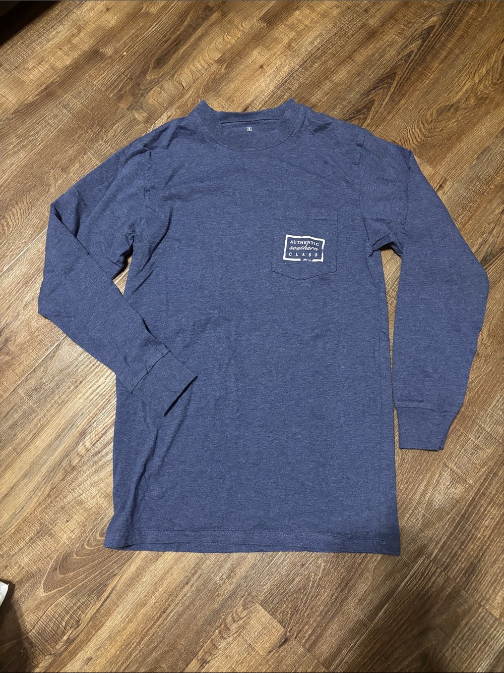 Southern Marsh Navy Long Sleeve Pocket Tee